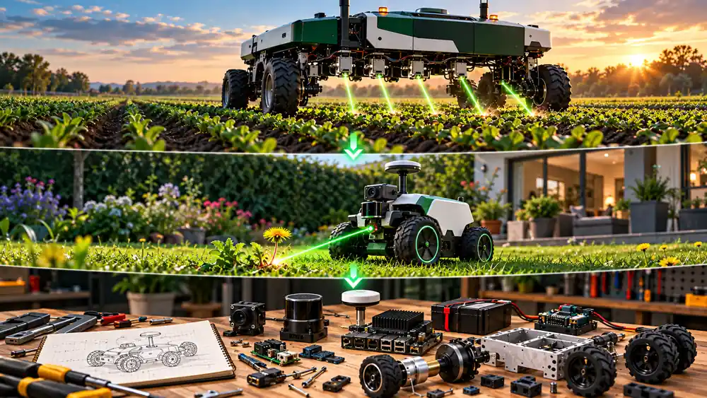 Du désherbage agricole à la robotique de jardin : les mêmes briques technologiques se miniaturisent.