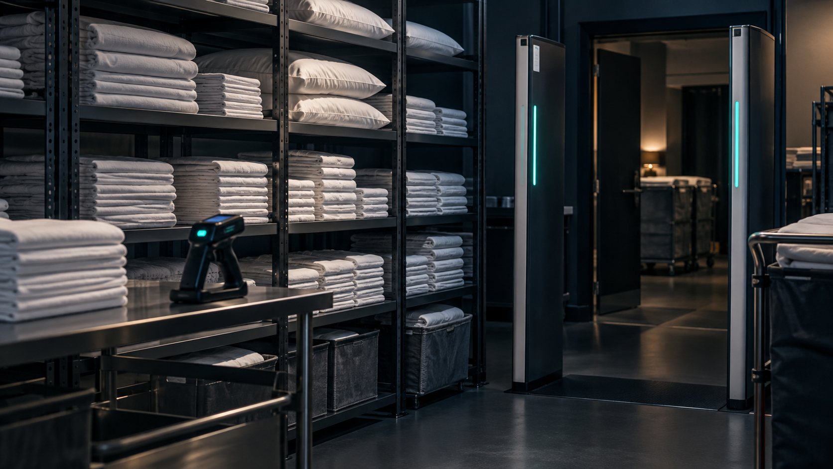 Visuel éditorial de contexte pour Système RFID de suivi du linge hôtelier; il ne représente pas exactement HID Acuity Linen Management.