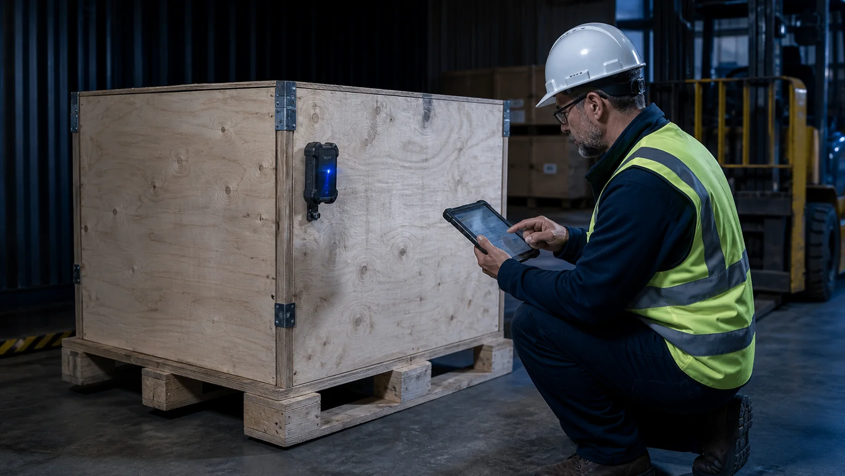 Mise en situation éditoriale d'un kit de preuve pour transport fragile dans son contexte d'usage professionnel