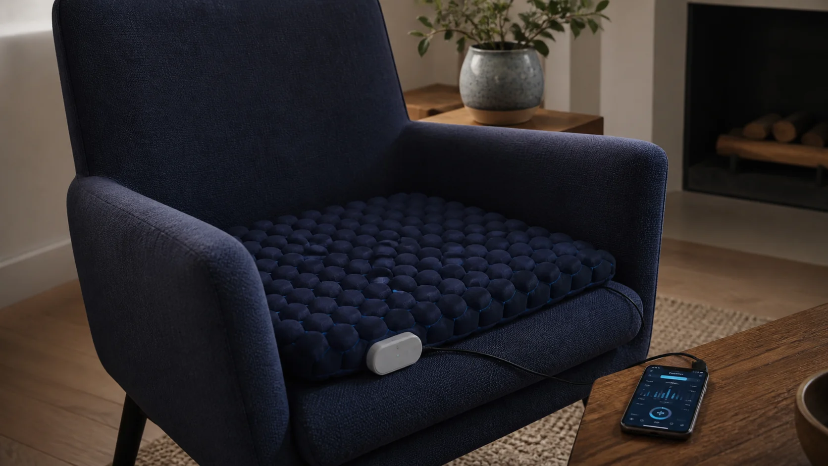 Mise en situation éditoriale d'un coussin connecté de redistribution des pressions dans son contexte d'usage professionnel