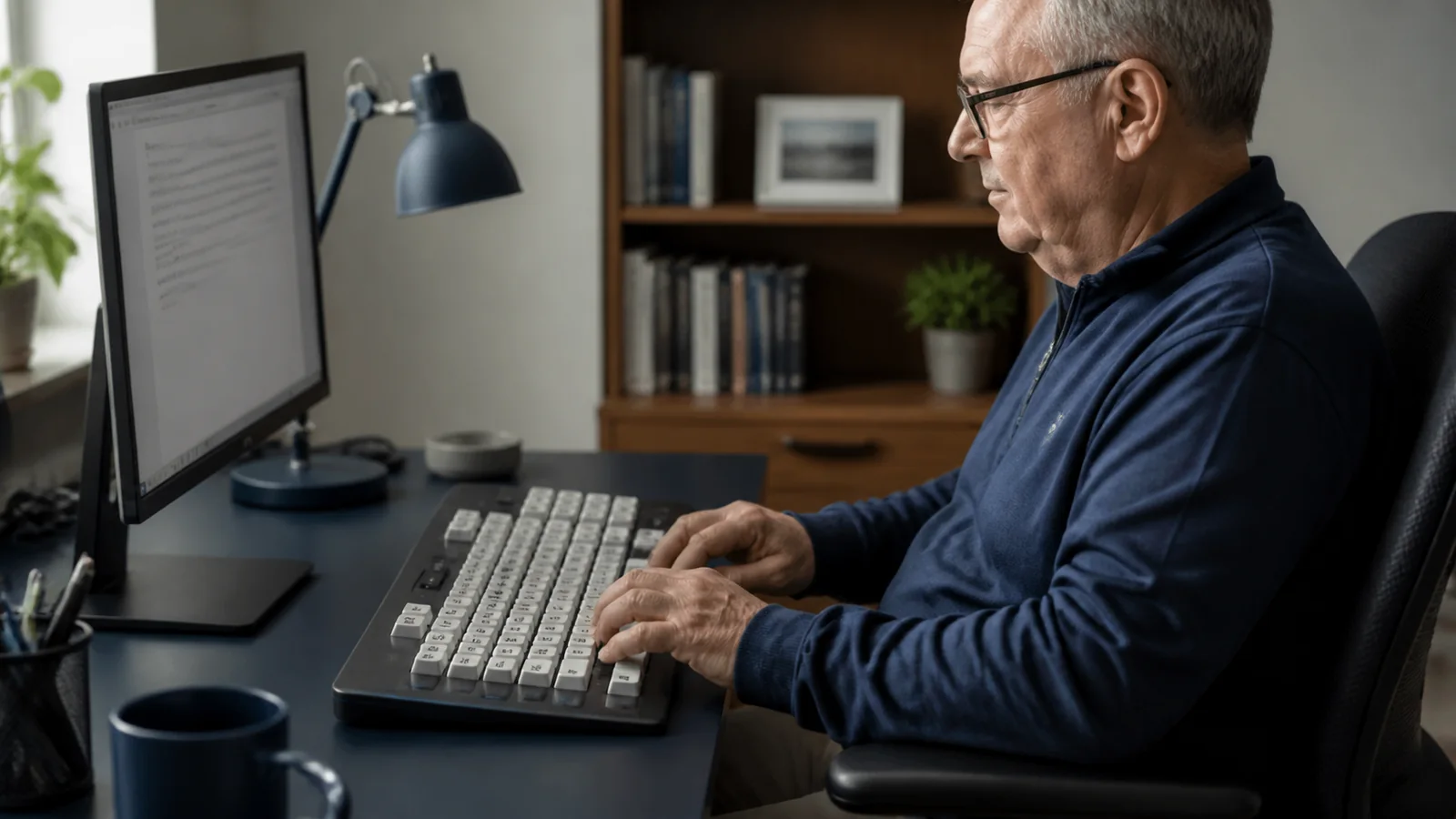 Mise en situation éditoriale d'un clavier simplifié accessible dans son contexte d'usage professionnel