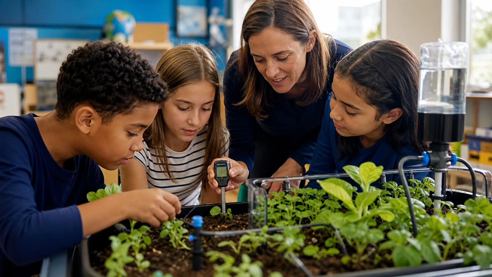 Mise en situation éditoriale d'un kit potager pédagogique dans son contexte d'usage professionnel