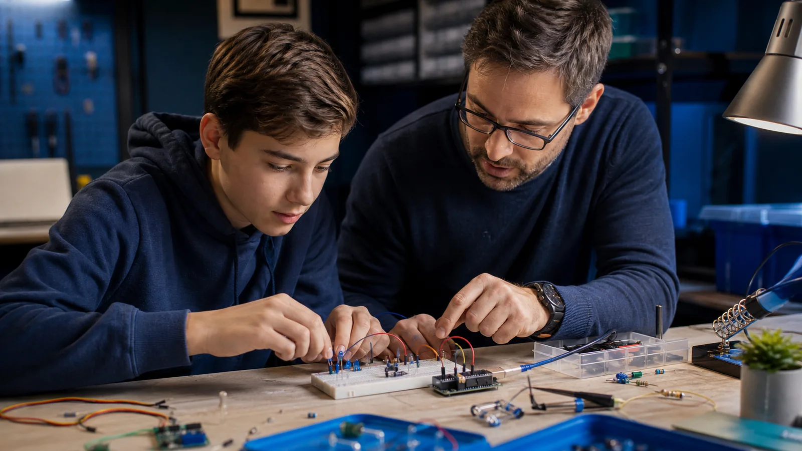 Mise en situation éditoriale d'un kit électronique débutant dans son contexte d'usage professionnel