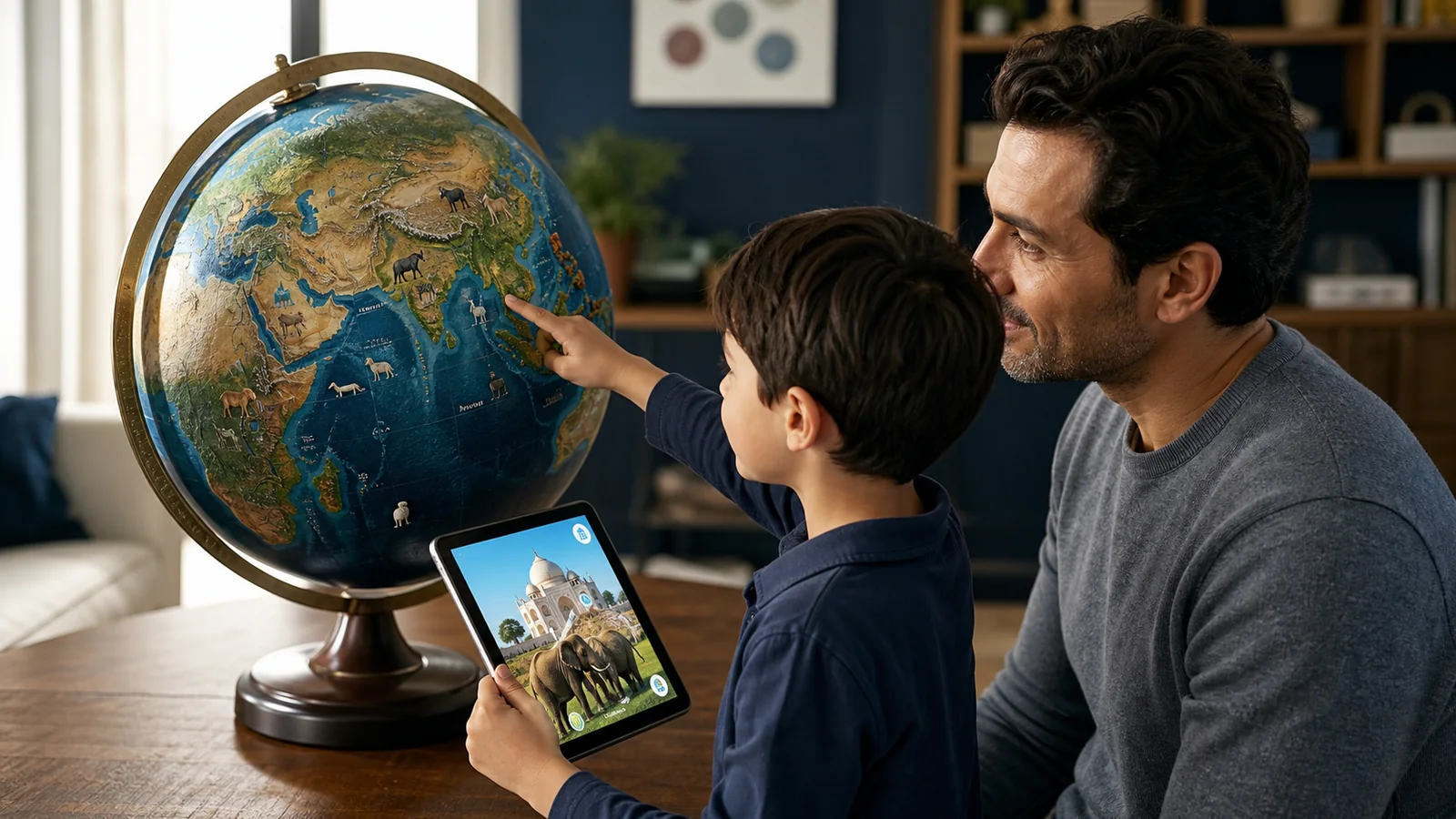 Mise en situation éditoriale d'un globe interactif dans son contexte d'usage professionnel