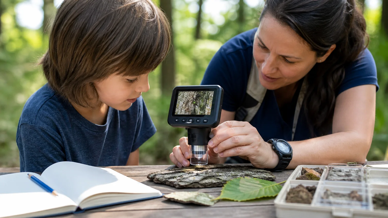 Mise en situation éditoriale d'un caméra microscope portable dans son contexte d'usage professionnel