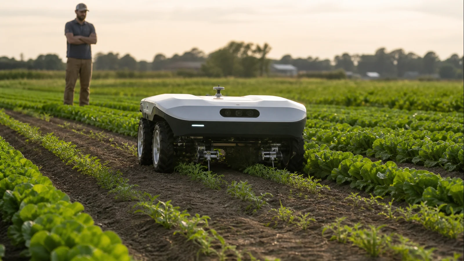 Mise en situation éditoriale d'un robot désherbeur dans son contexte d'usage professionnel