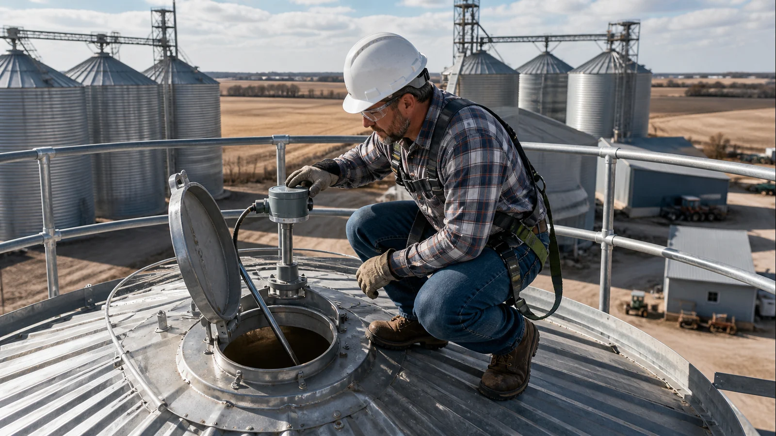 Mise en situation éditoriale d'un capteur de niveau de silo dans son contexte d'usage professionnel