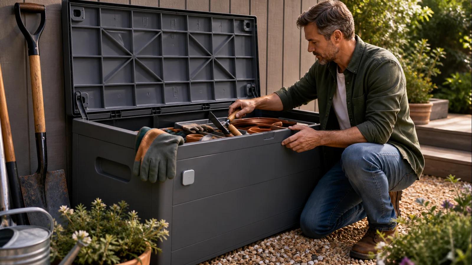 Mise en situation éditoriale d'un boîte de jardin traçable dans son contexte d'usage professionnel