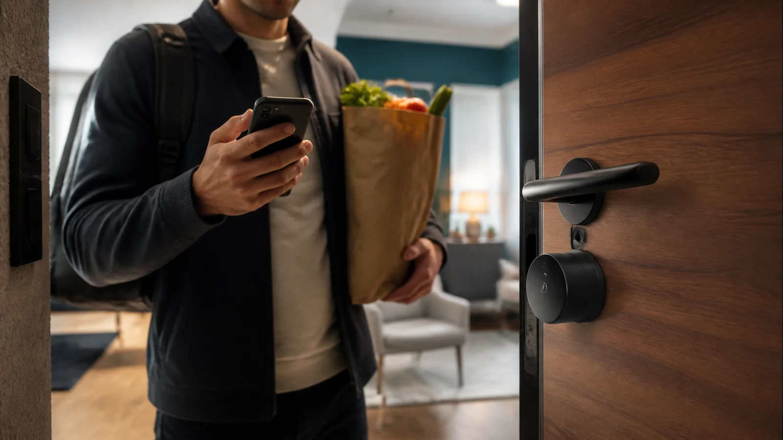 Mise en situation éditoriale d'un serrure intelligente dans son contexte d'usage professionnel