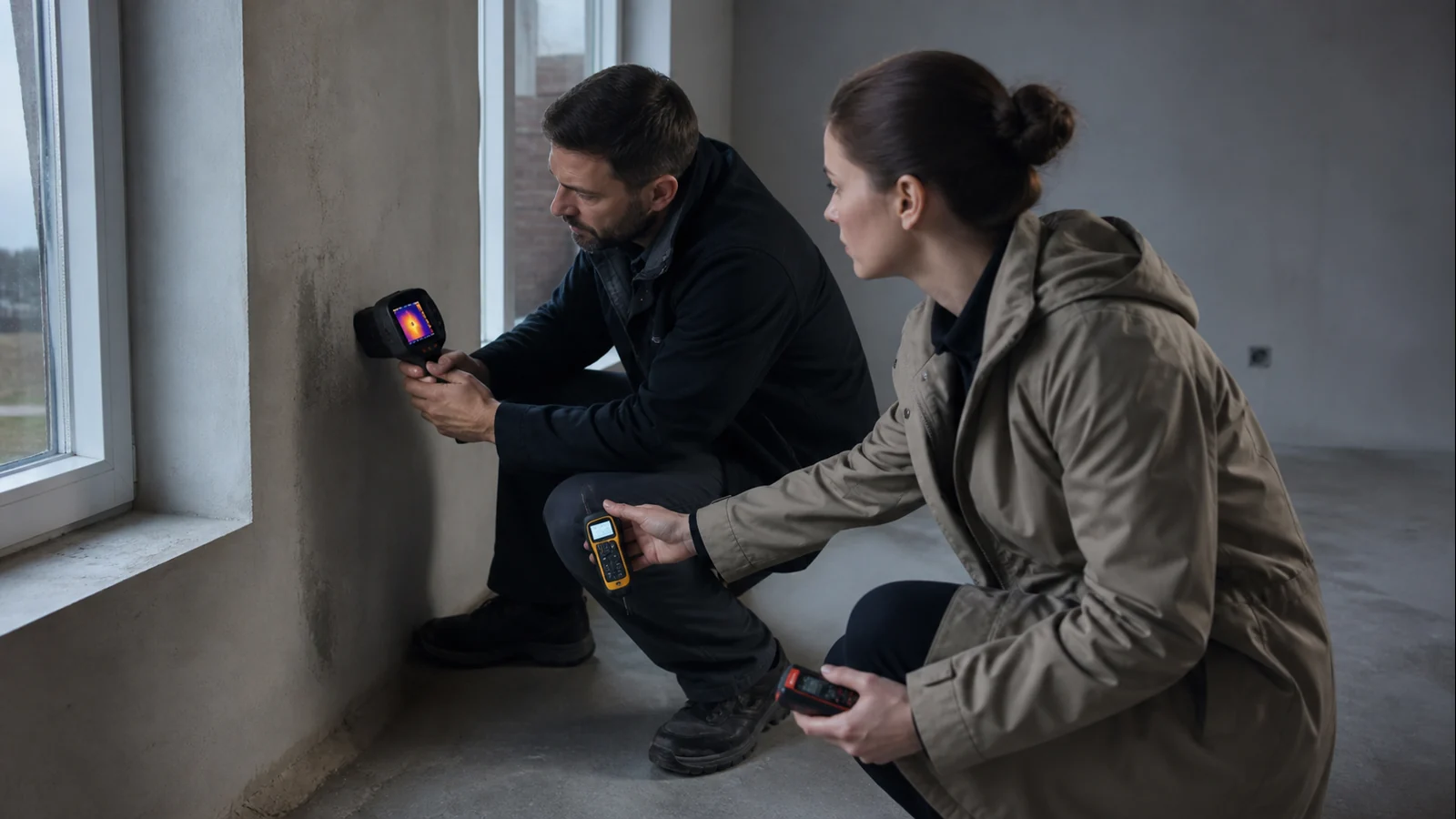 Mise en situation éditoriale d'un kit de diagnostic maison avant achat dans son contexte d'usage professionnel