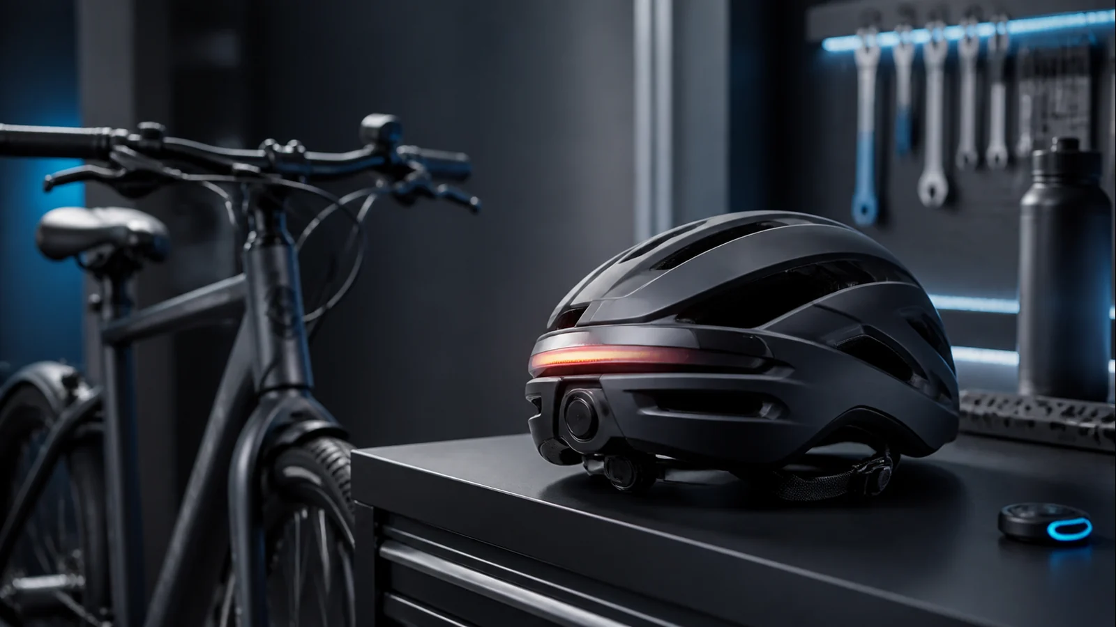 Mise en situation éditoriale d'un casque vélo connecté dans son contexte d'usage professionnel