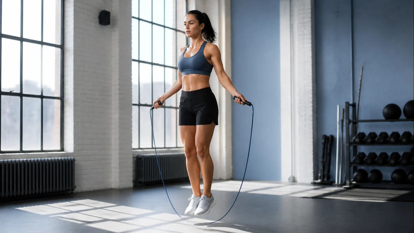 Mise en situation éditoriale d'un corde à sauter connectée dans son contexte d'usage professionnel