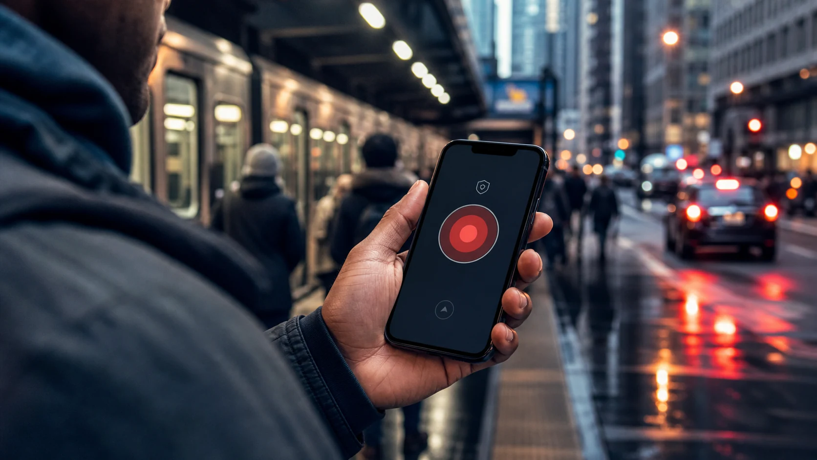 Mise en situation éditoriale d'un application bouton d'alerte dans son contexte d'usage professionnel