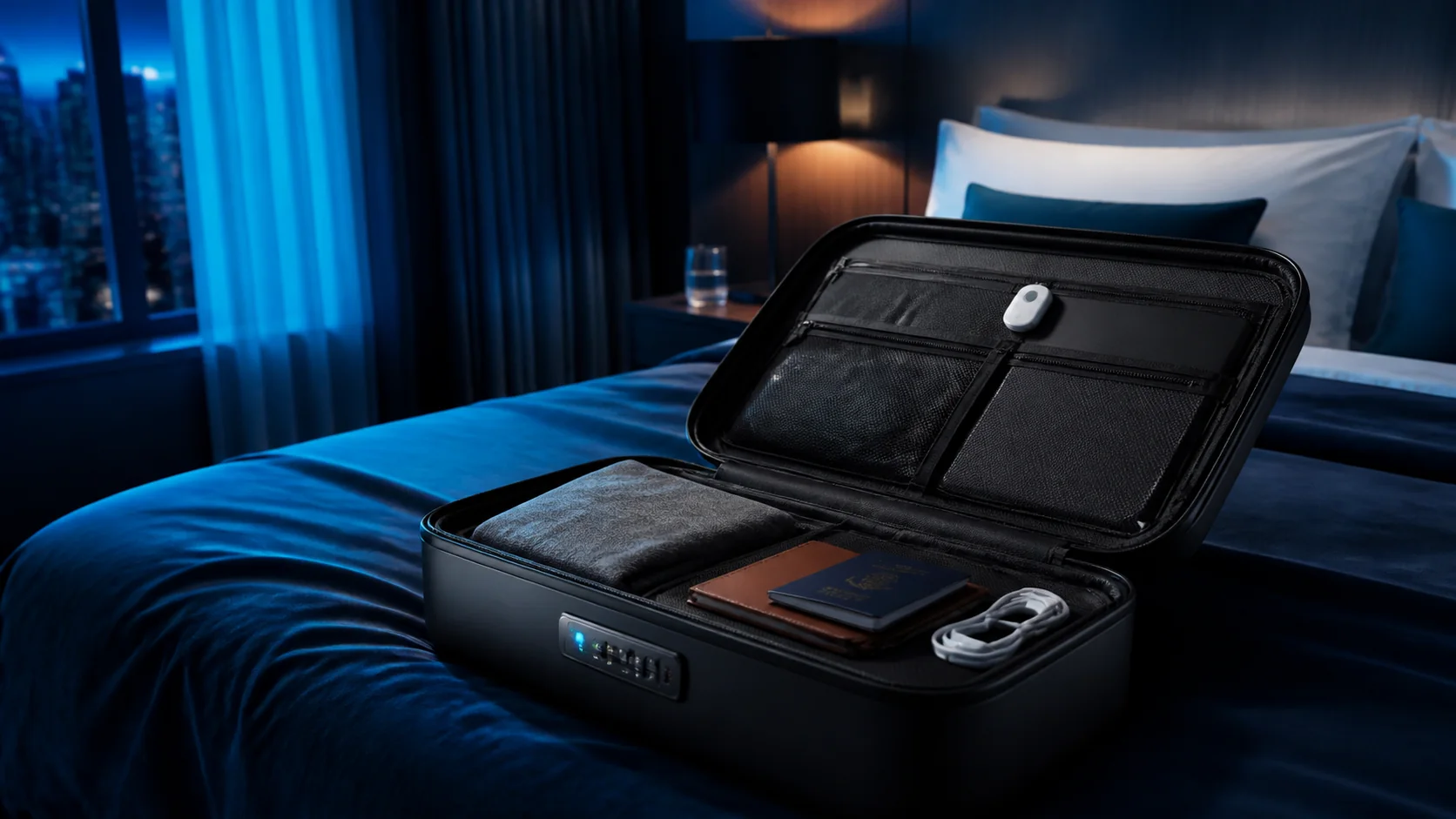 Mise en situation éditoriale d'un valise connectée dans son contexte d'usage professionnel
