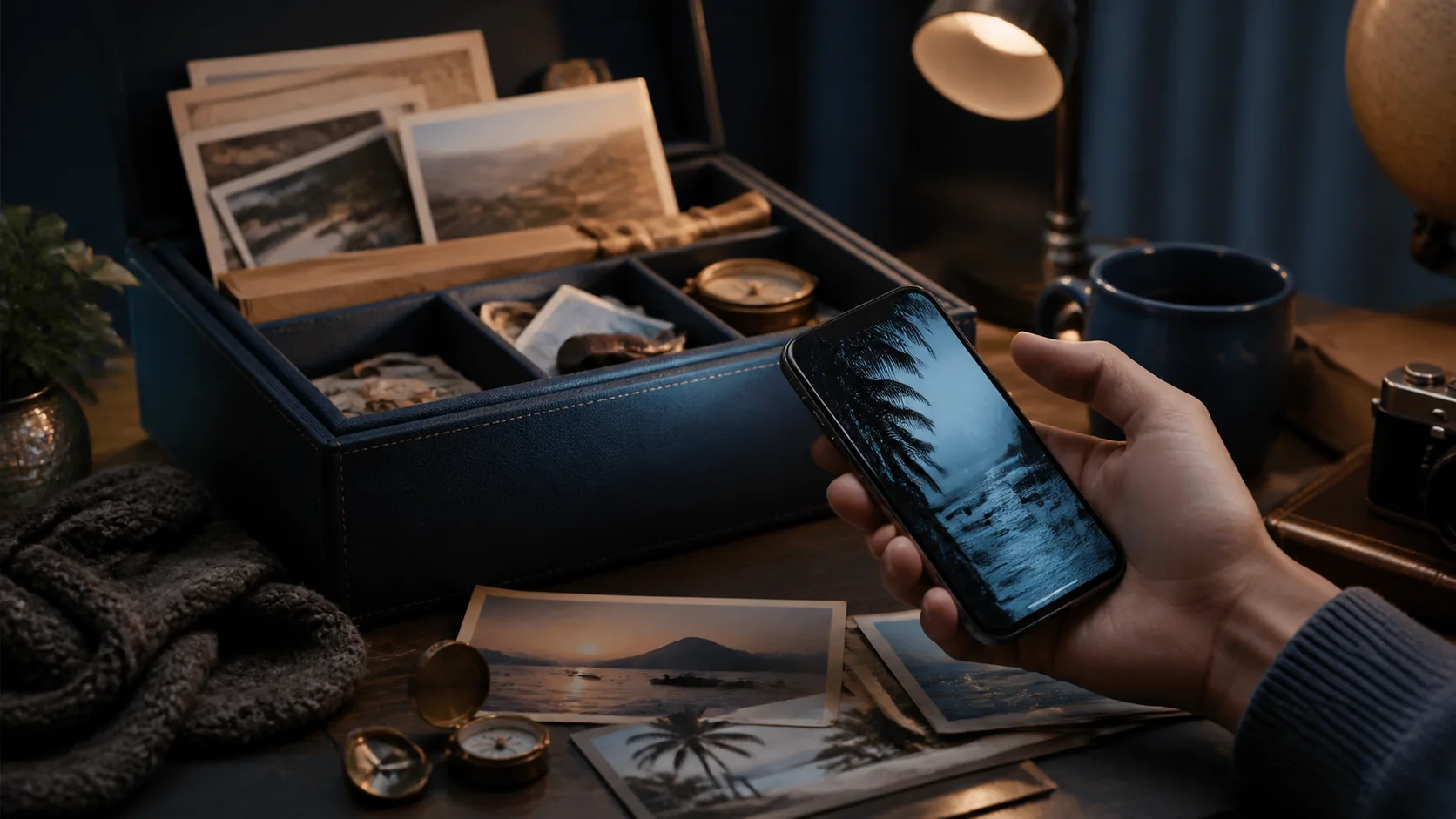 Mise en situation éditoriale d'un boîte souvenir augmentée dans son contexte d'usage professionnel