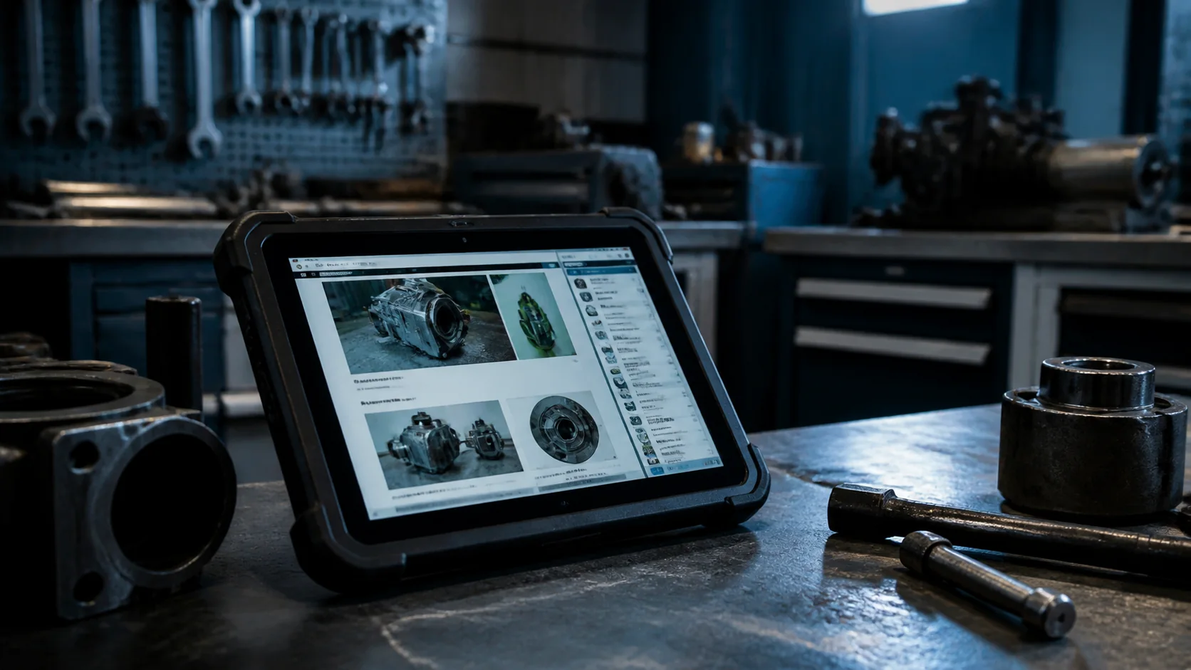 Mise en situation éditoriale d'un tablette pour fiches d’atelier dans son contexte d'usage professionnel