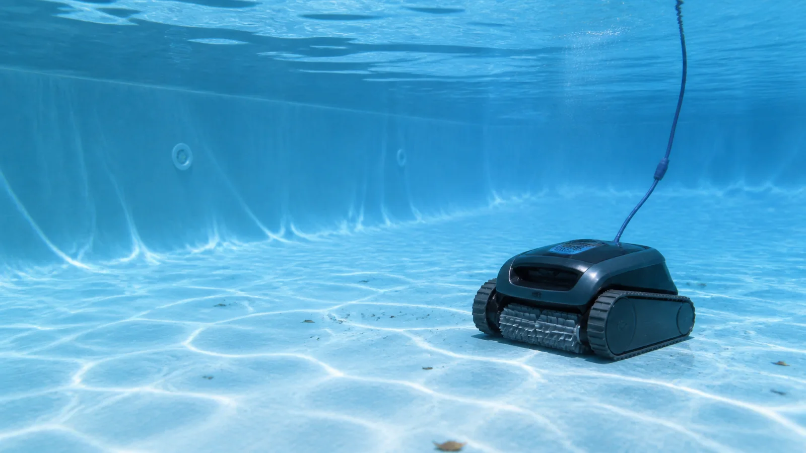 Mise en situation éditoriale d'un robot de piscine dans son contexte d'usage professionnel