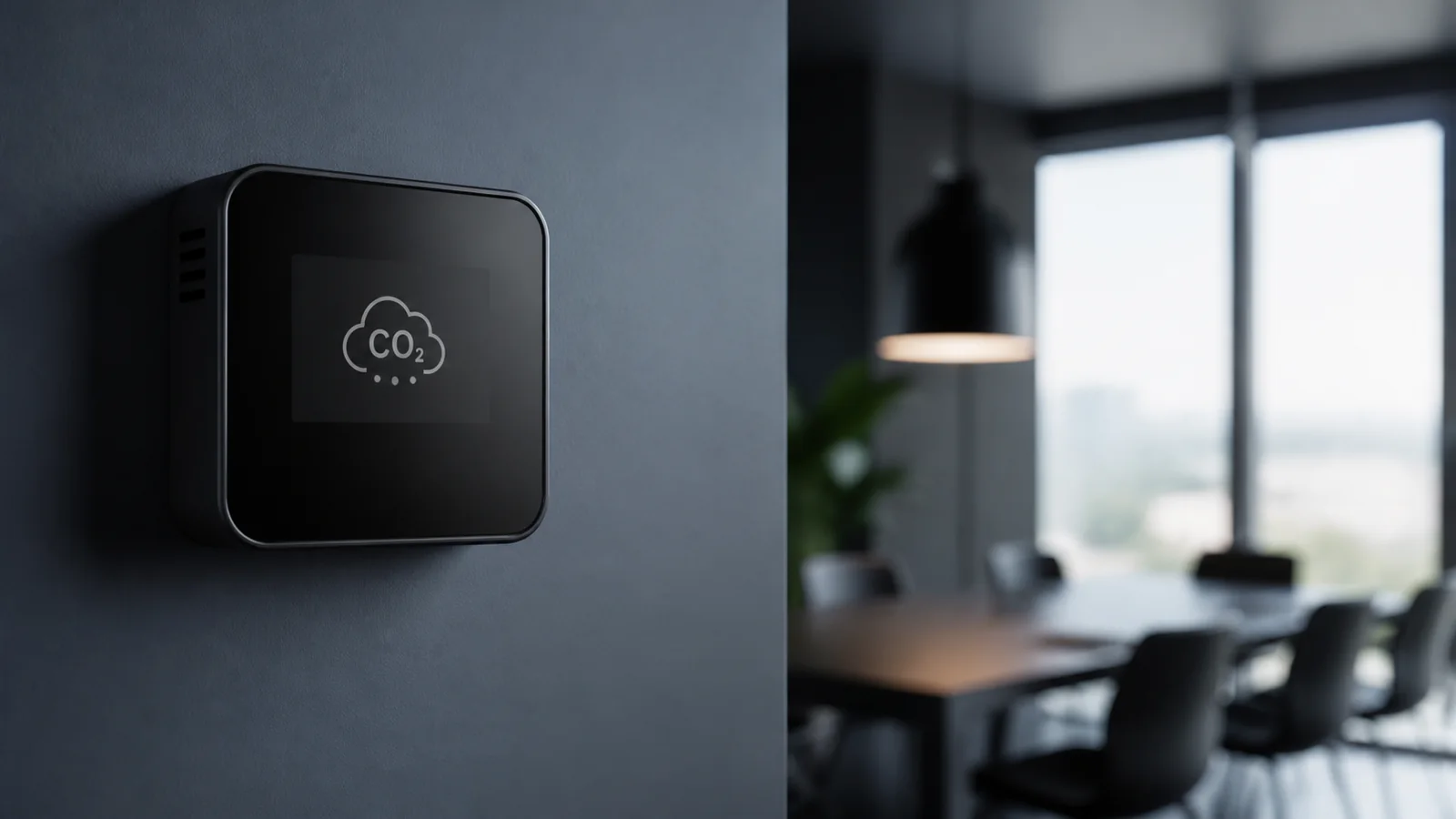Mise en situation éditoriale d'un capteur de co2 intérieur dans son contexte d'usage professionnel