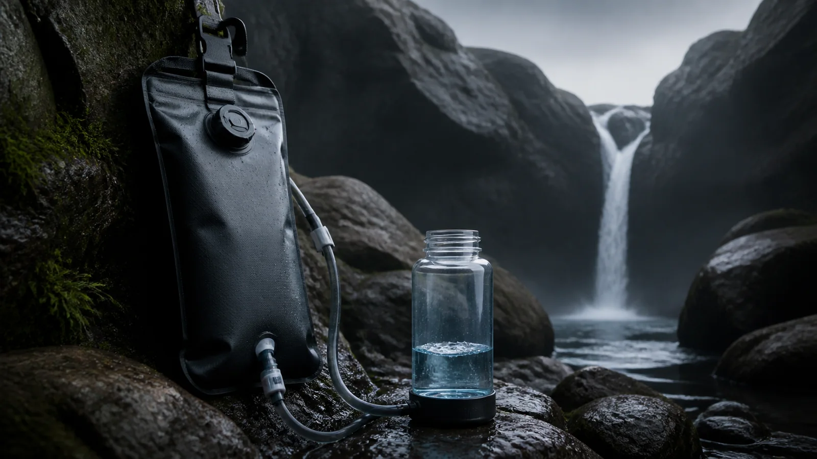 Mise en situation éditoriale d'un filtre à eau d’urgence dans son contexte d'usage professionnel