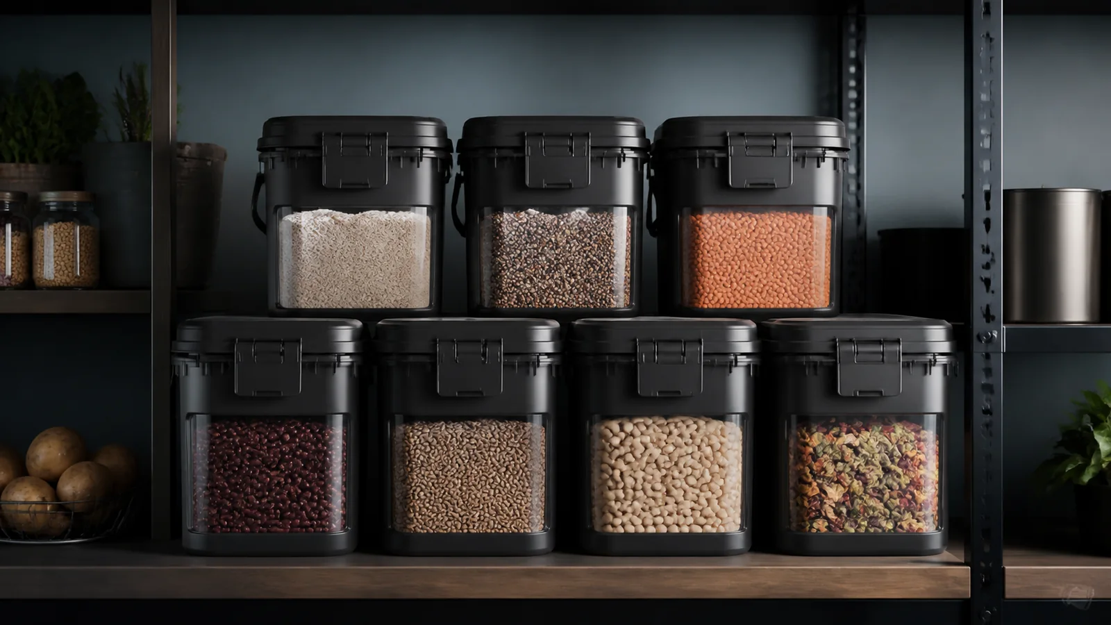 Mise en situation éditoriale d'un boîte de stockage alimentaire d’urgence dans son contexte d'usage professionnel