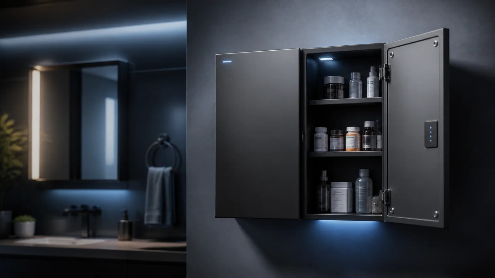 Mise en situation éditoriale d'un armoire à médicaments suivie dans son contexte d'usage professionnel