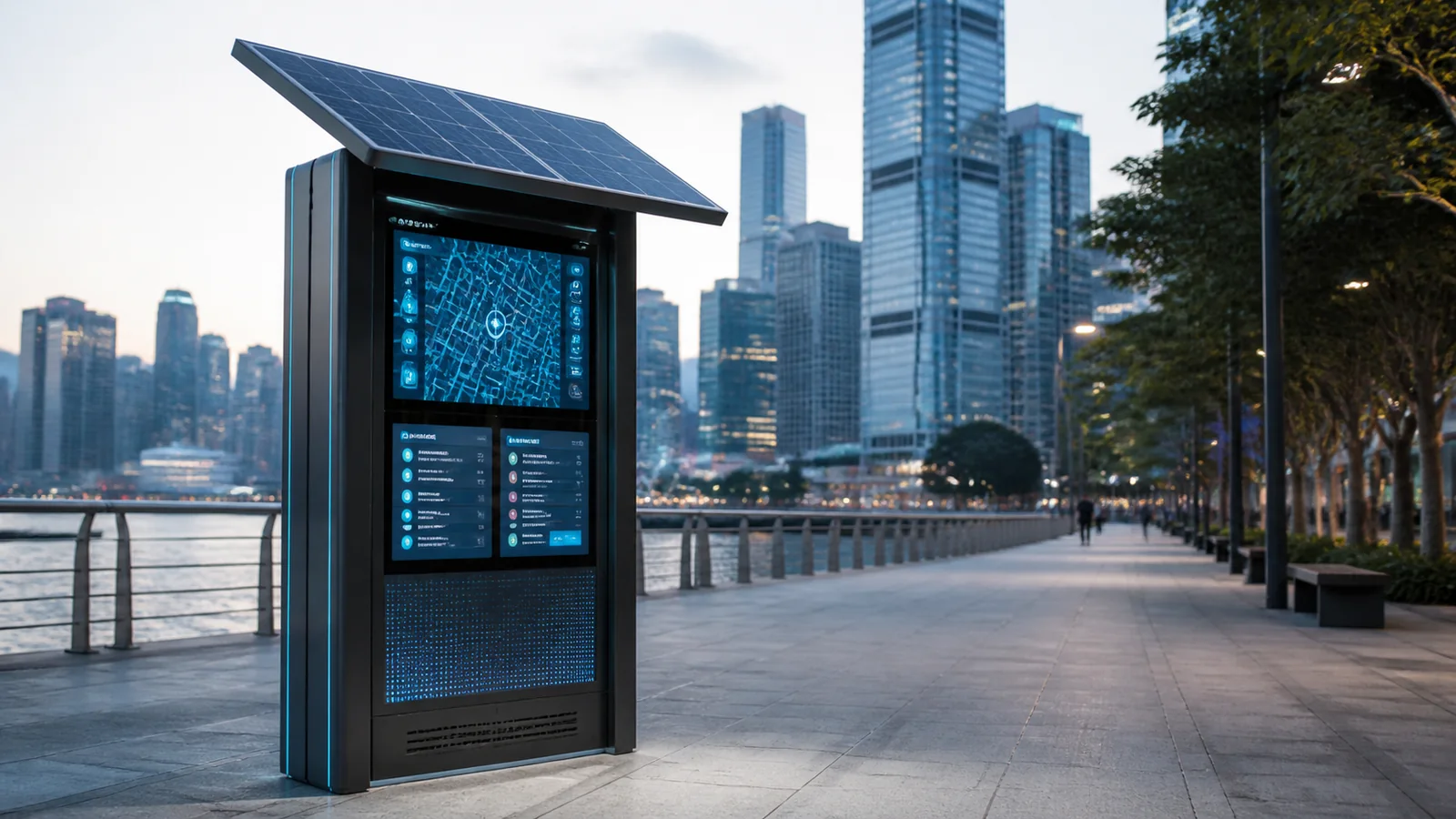 Mise en situation éditoriale d'un afficheur d’information urbaine dans son contexte d'usage professionnel