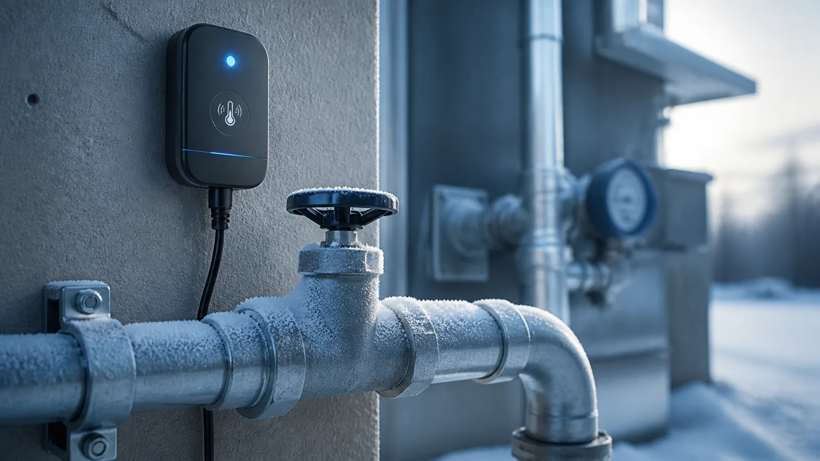 Mise en situation éditoriale d'un alerte gel de canalisation dans son contexte d'usage professionnel