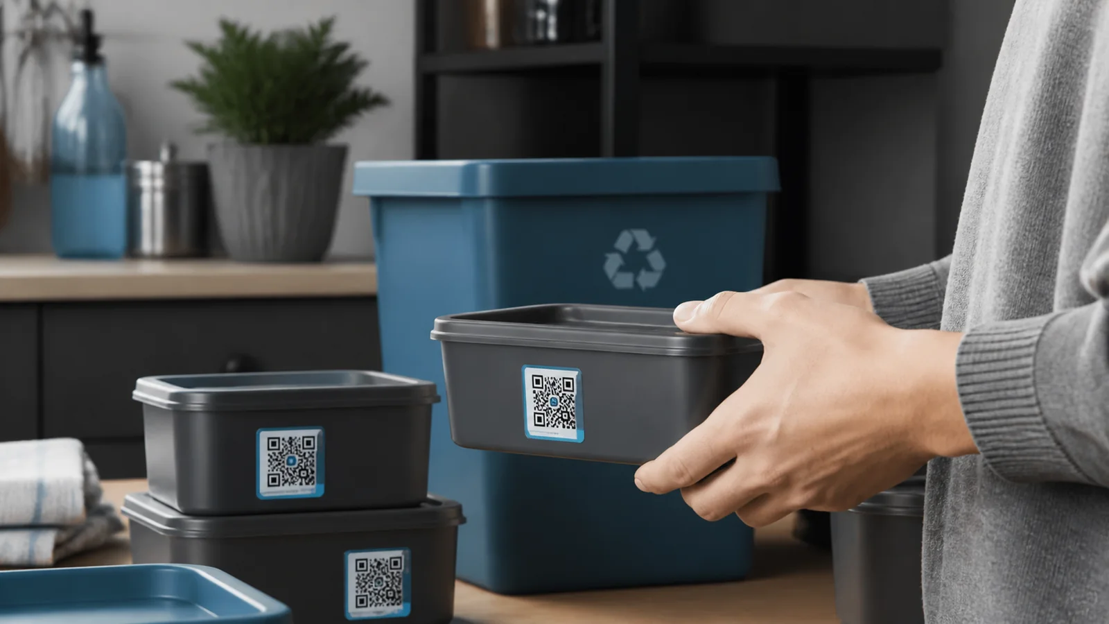 Mise en situation éditoriale d'un étiquette qr de réemploi dans son contexte d'usage professionnel