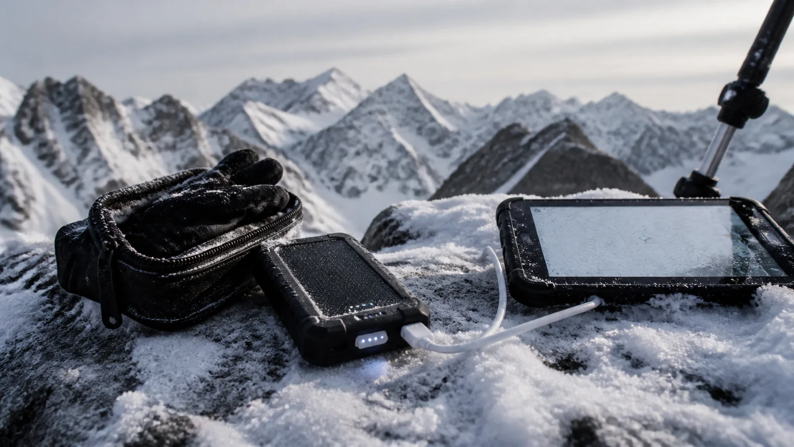 Mise en situation éditoriale d'un batterie robuste pour le froid dans son contexte d'usage professionnel
