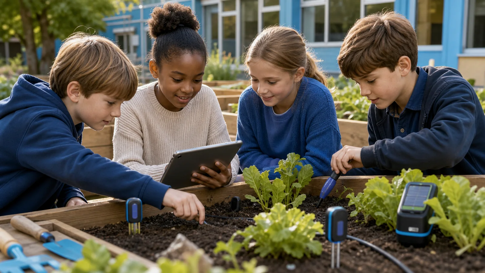 Mise en situation éditoriale d'un kit de potager pédagogique dans son contexte d'usage professionnel