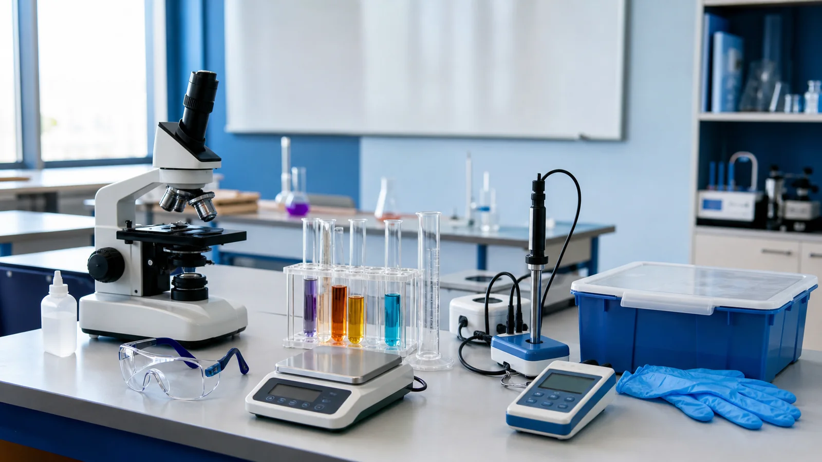 Mise en situation éditoriale d'un mini-laboratoire scolaire dans son contexte d'usage professionnel