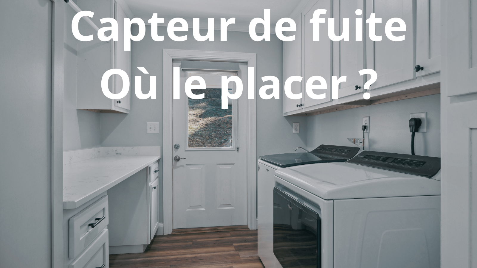 Visuel éditorial Canva montrant les zones de la maison où placer un capteur de fuite d'eau.